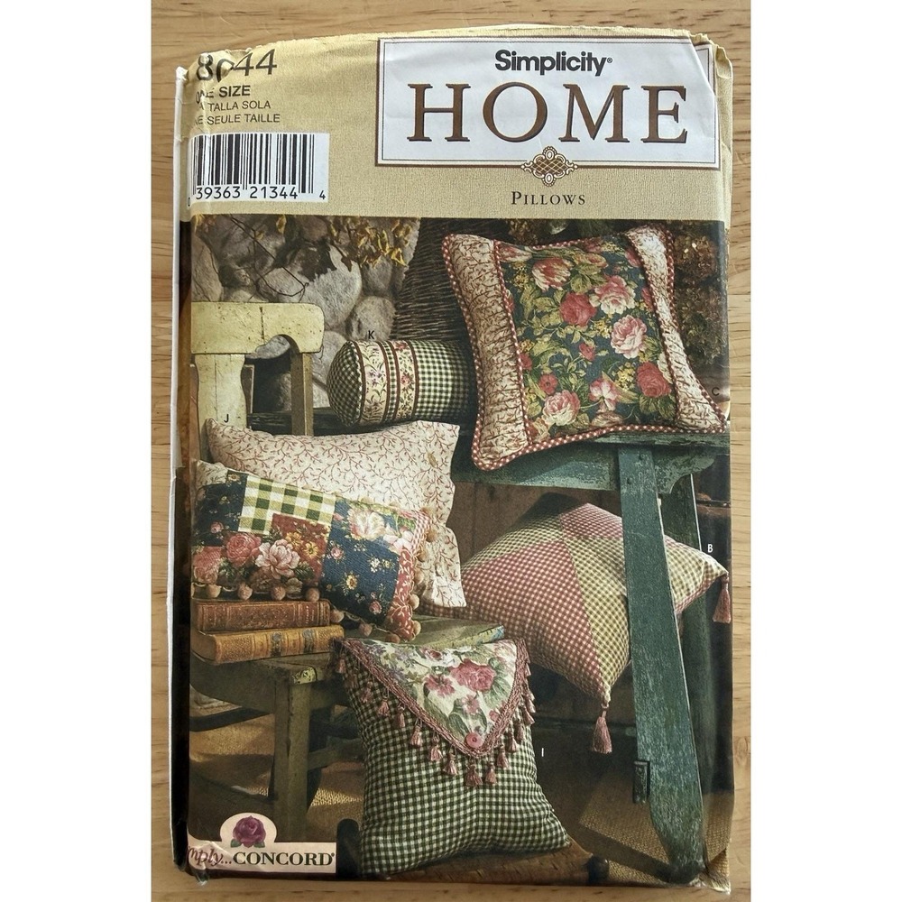 Simplicity Home 8044 Simply…Concord Pillows Pattern In 12‎ Styles Uncut FF